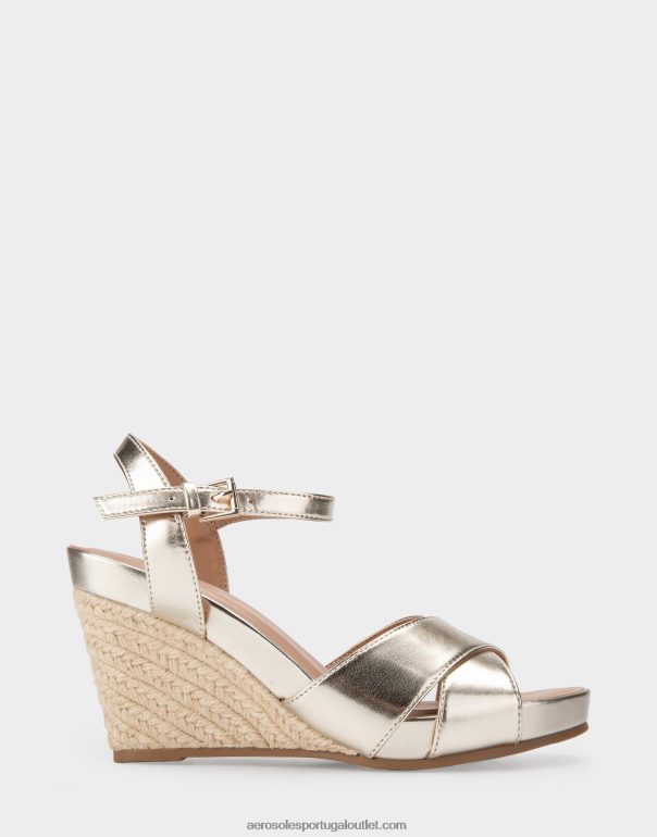 mulheres cunha de couro falso dourado macio Aerosoles 0LRLL316