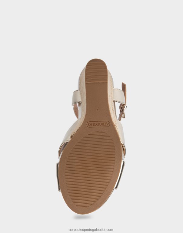 mulheres cunha de couro falso dourado macio Aerosoles 0LRLL316