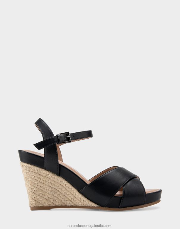 mulheres cunha de couro falso preto Aerosoles 0LRLL323