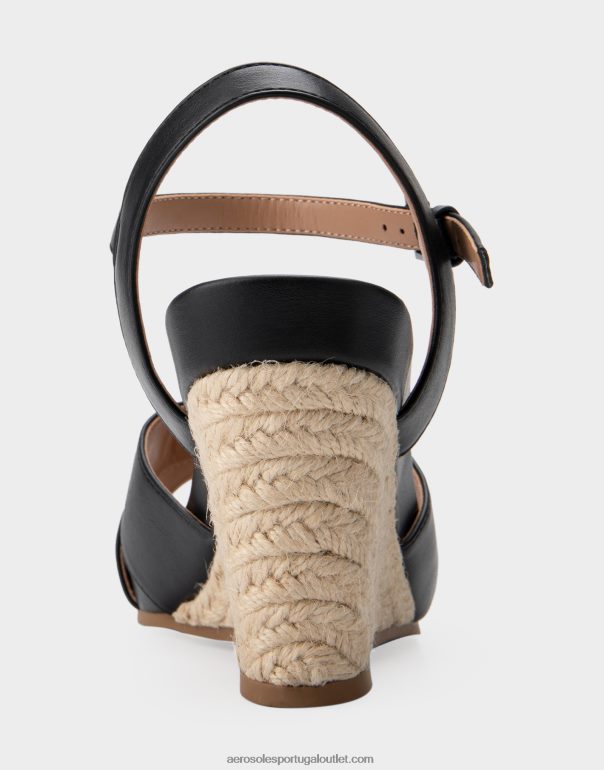 mulheres cunha de couro falso preto Aerosoles 0LRLL323