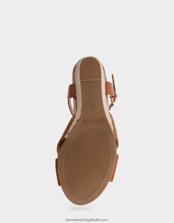 mulheres cunha de couro sintético bronzeado Aerosoles 0LRLL317