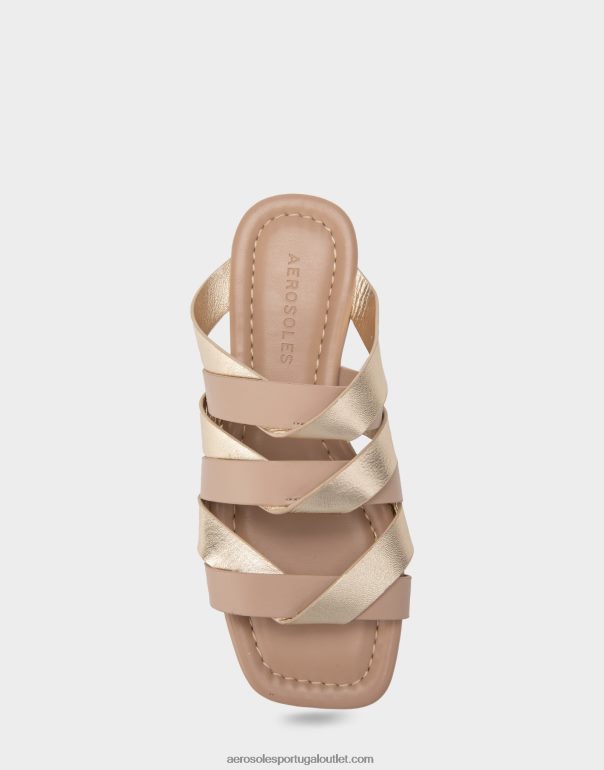 mulheres combinação de sandália plana taupe Aerosoles 0LRLL277