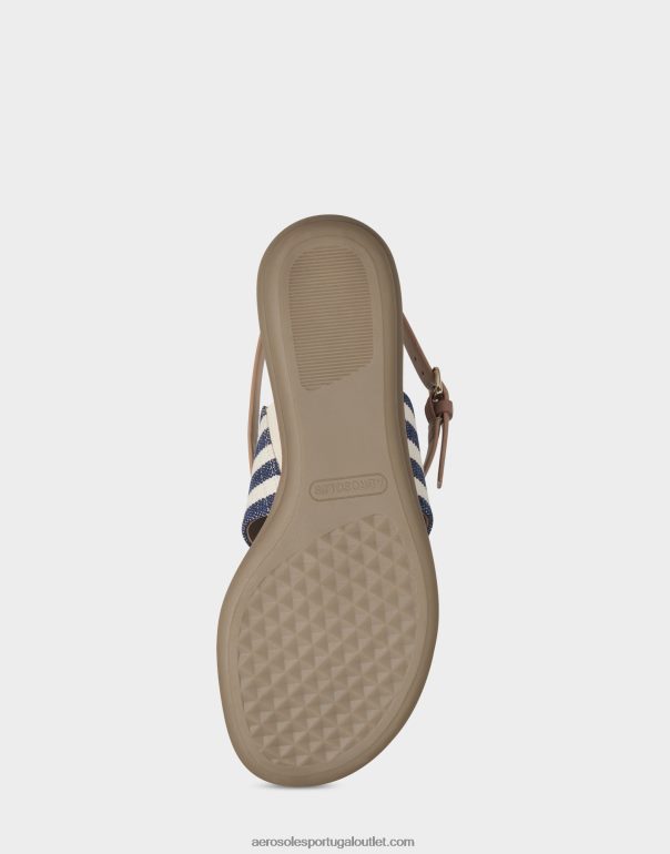 mulheres sandália plana dk listra azul Aerosoles 0LRLL465
