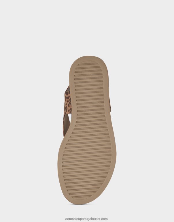 mulheres sandália plana leopardo natural Aerosoles 0LRLL472