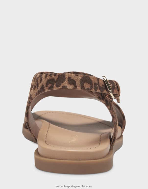 mulheres sandália plana leopardo natural Aerosoles 0LRLL472