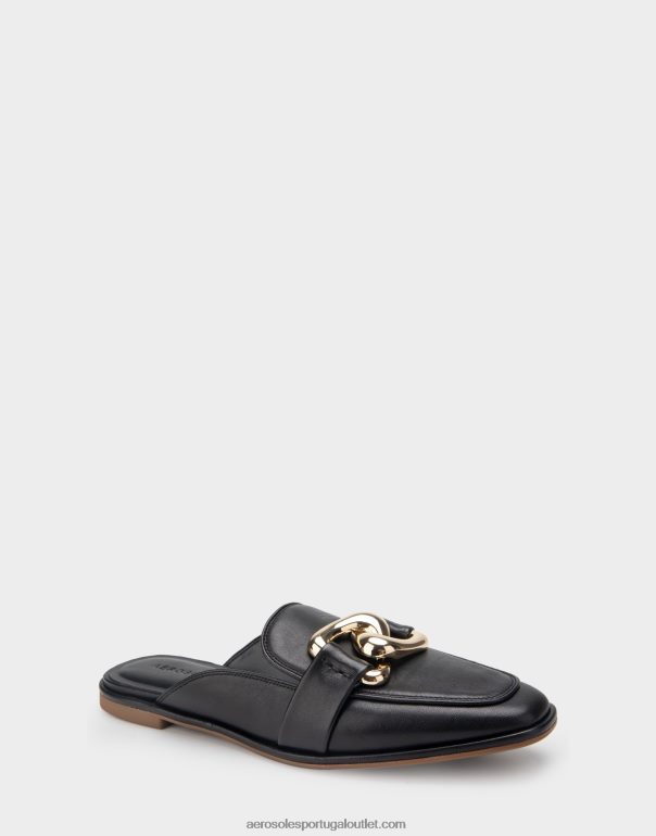 mulheres deslizar couro preto Aerosoles 0LRLL276