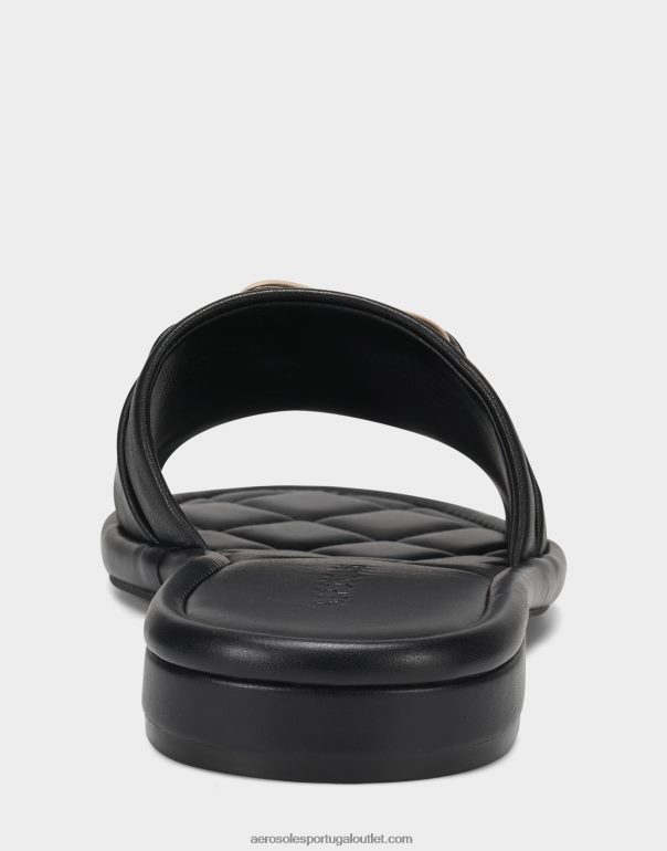 mulheres deslizar couro preto Aerosoles 0LRLL286