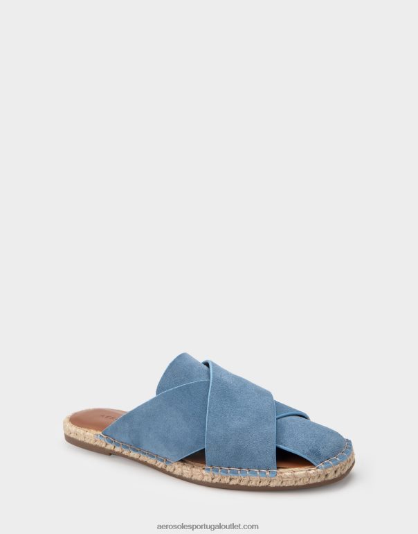 mulheres espadrille slide camurça azul Aerosoles 0LRLL282
