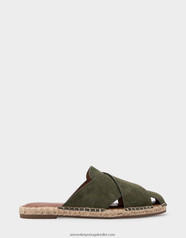 mulheres espadrille slide camurça verde-oliva Aerosoles 0LRLL280