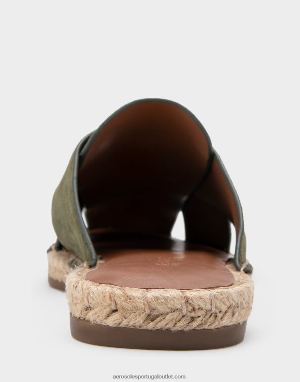 mulheres espadrille slide camurça verde-oliva Aerosoles 0LRLL280