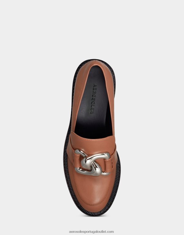 mulheres mocassim couro bege Aerosoles 0LRLL176