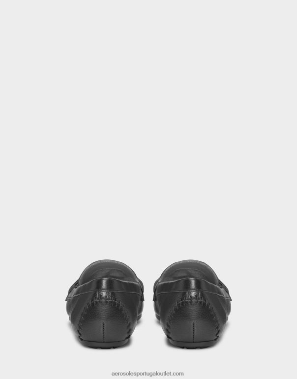 mulheres mocassim couro genuíno preto Aerosoles 0LRLL145