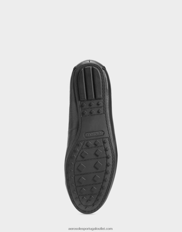 mulheres mocassim couro genuíno preto Aerosoles 0LRLL145