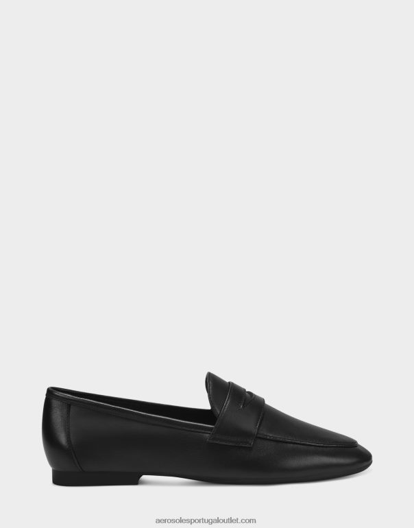 mulheres mocassim couro preto Aerosoles 0LRLL175