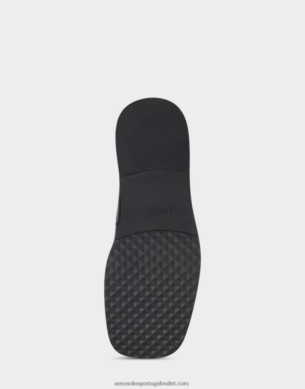 mulheres mocassim couro preto Aerosoles 0LRLL186