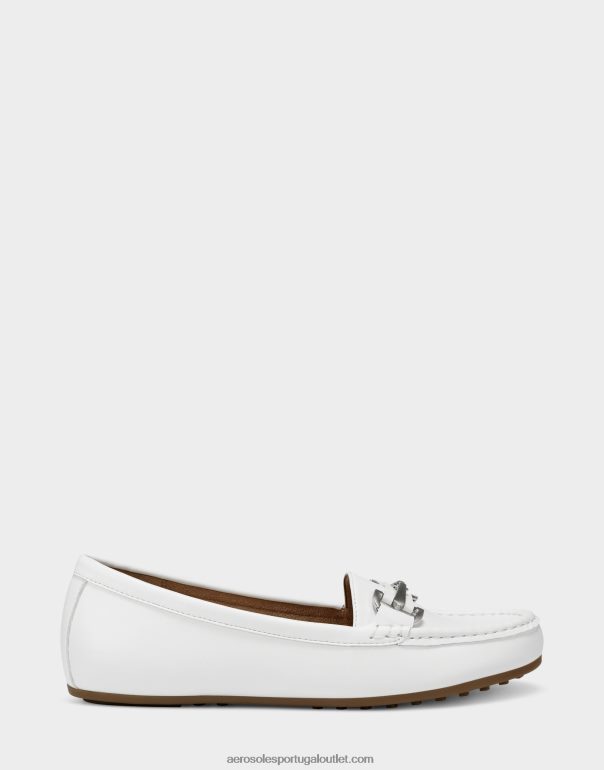 mulheres mocassim de couro falso branco Aerosoles 0LRLL198