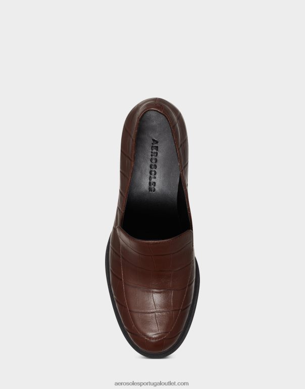 mulheres mocassim marrom croco Aerosoles 0LRLL379