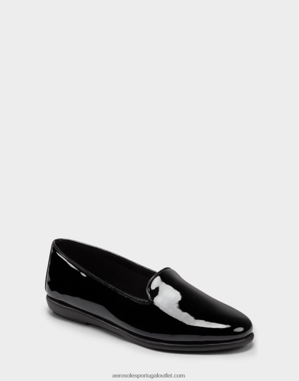mulheres mocassim preto patente Aerosoles 0LRLL173