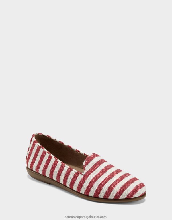 mulheres mocassim tecido listrado vermelho Aerosoles 0LRLL213