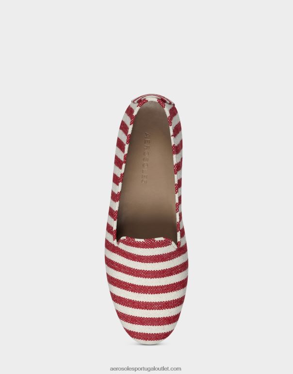 mulheres mocassim tecido listrado vermelho Aerosoles 0LRLL213