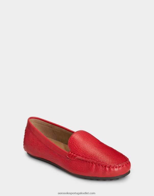 mulheres mocassim vermelho couro genuíno Aerosoles 0LRLL148