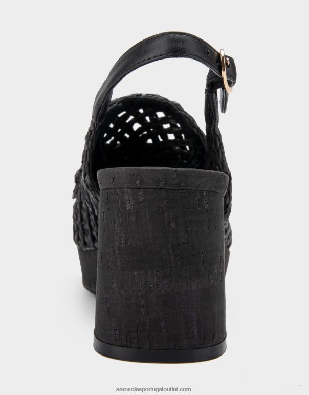 mulheres plataforma slingback preto Aerosoles 0LRLL363