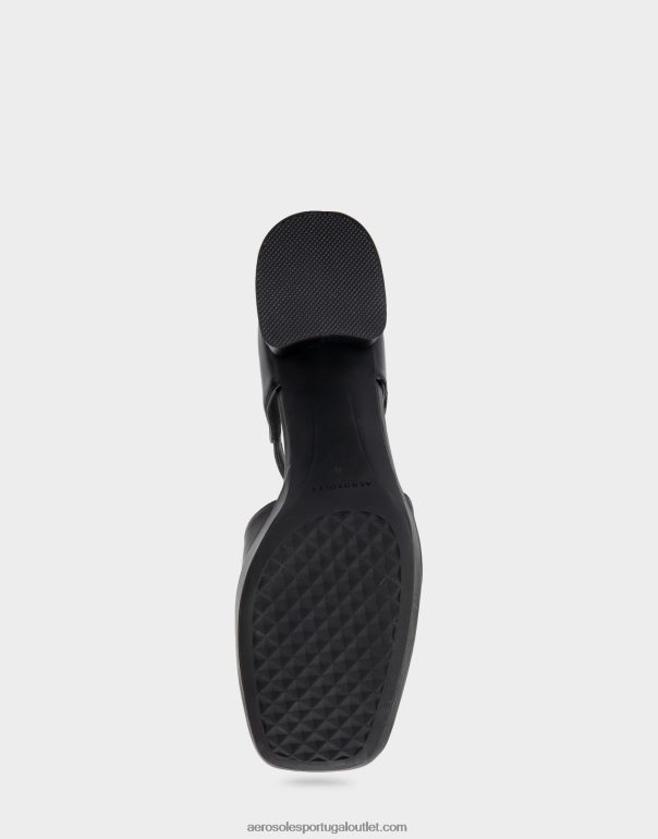 mulheres salto plataforma couro preto Aerosoles 0LRLL366