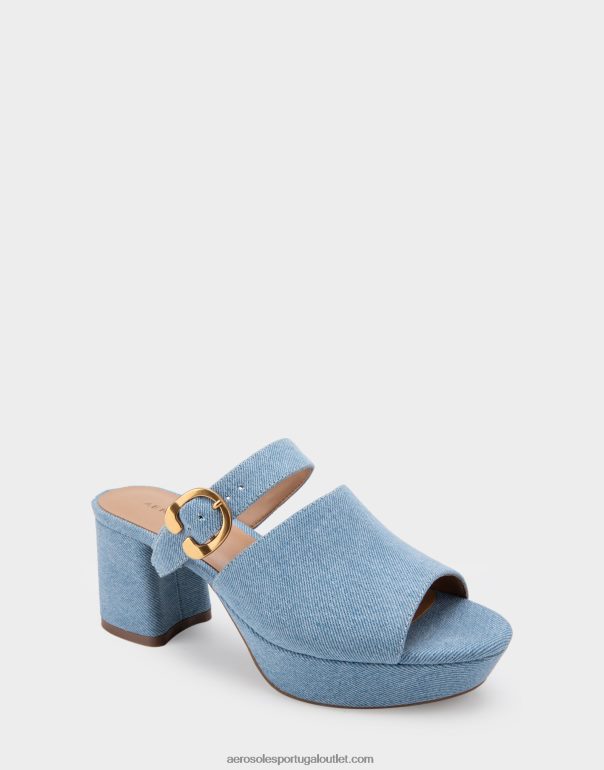mulheres sandália plataforma tecido jeans Aerosoles 0LRLL344