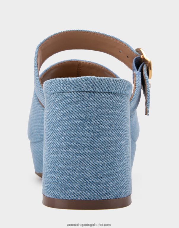 mulheres sandália plataforma tecido jeans Aerosoles 0LRLL344