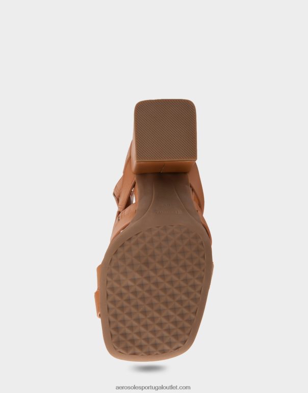 mulheres sandália salto alto couro bege Aerosoles 0LRLL408