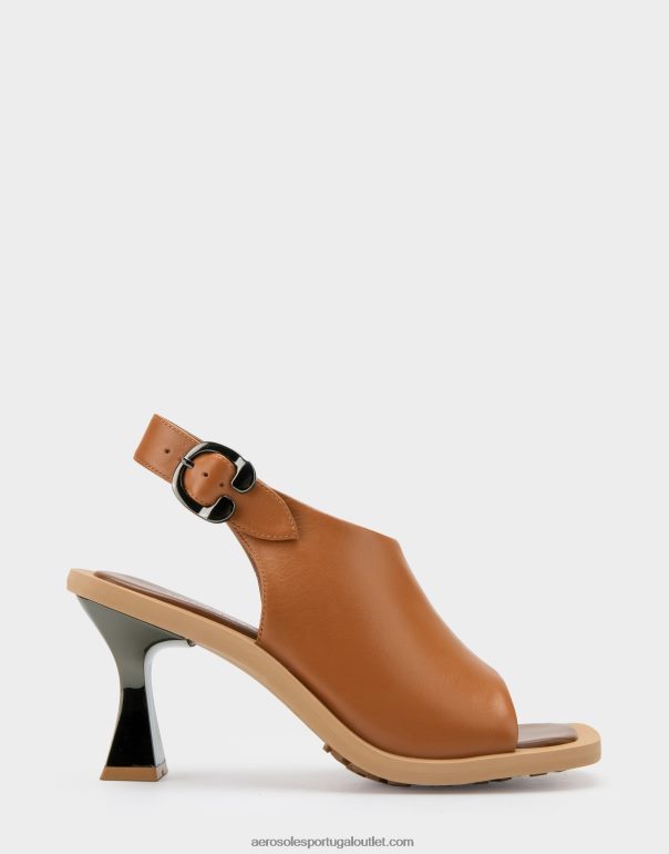 mulheres sandália salto alto couro bege Aerosoles 0LRLL419