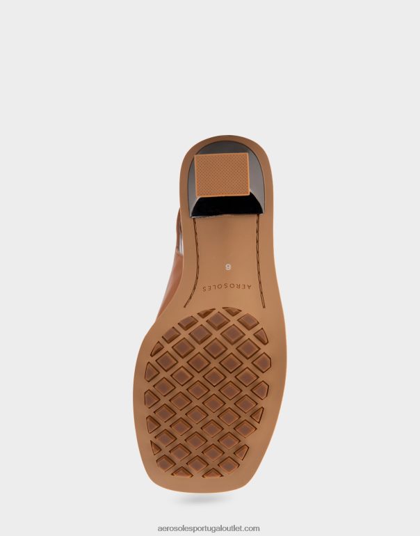 mulheres sandália salto alto couro bege Aerosoles 0LRLL419