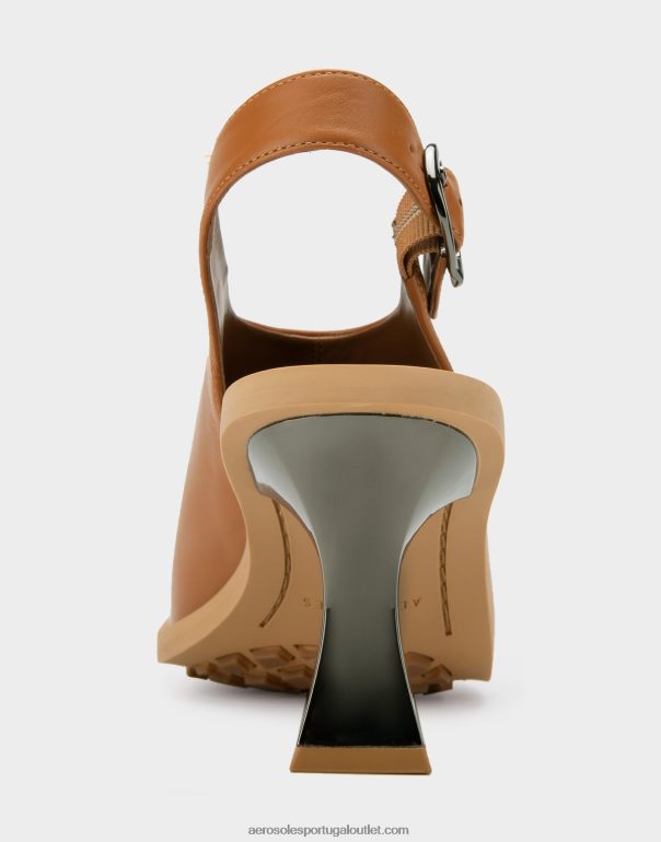 mulheres sandália salto alto couro bege Aerosoles 0LRLL419