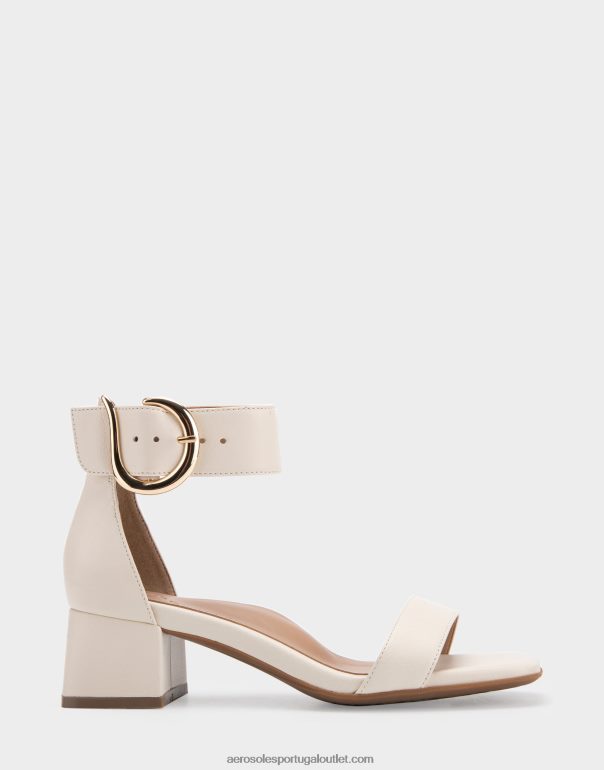 mulheres sandália salto alto couro branco Aerosoles 0LRLL416