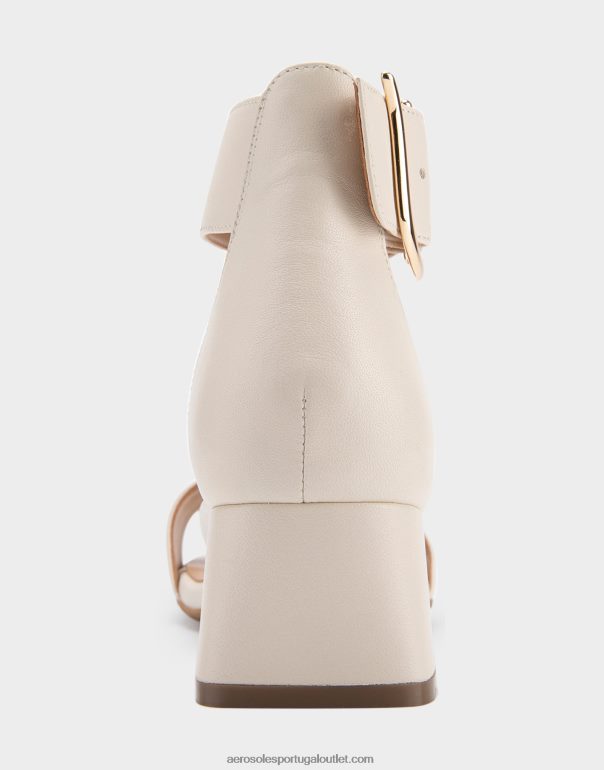 mulheres sandália salto alto couro branco Aerosoles 0LRLL416